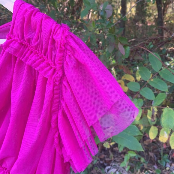 Free People Making Me Smile Ruched Mesh Top - Picture 7 of 11